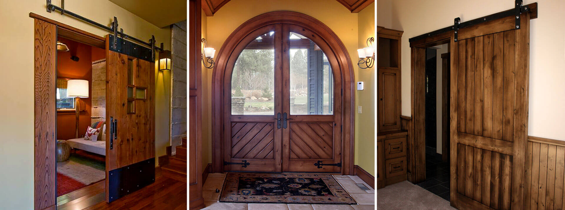 custom wood door finish